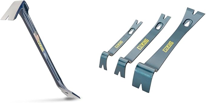 Estwing 18" I-Beam Pry Bar & 3-Piece Pry Bar Set with 5.5", 7.5" & 10" Nail Pullers
