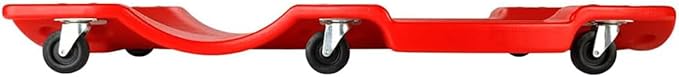 AFF XL Mechanic's Creeper - 47" Length Ergonomic Creeper with Padded Headrest & Magnetic Tool Trays - Super Duty