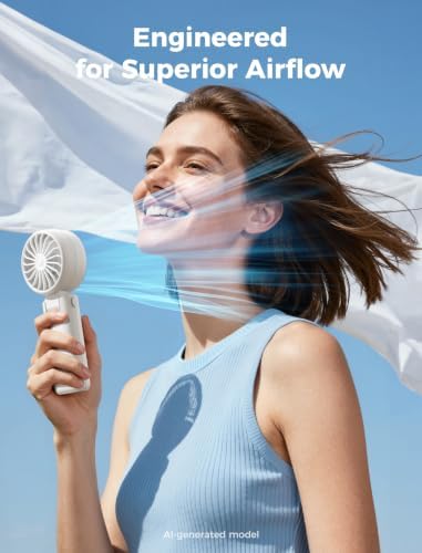 Aecooly Mighty Portable Handheld Fan | 26H Max Cooling | 3 Flexible Modes