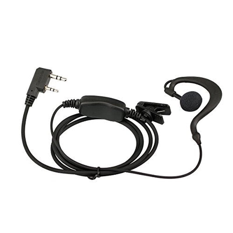 Retevis Case of 10, Two Way Radio Earpiece with Mic Single Wire Earhook Headset for RT22 RT21 RT68 RT68H H777 H777H RT86A RT86S, Compatible with Pxton, Baofeng BF-888S/BF-T26, Kenwood Walkie Talkies