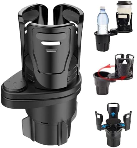 Car Cup Holder Expander for Mazda CX-90 2024-2025-2026, Cup Holder Adapter with Expandable Arm and Adjustable Base,Matte Black