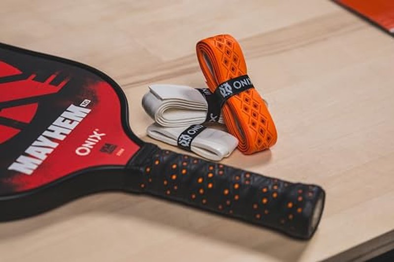 ONIX Pickleball Pro Team Perforated Replacement Grip — Black/Orange for Superior Comfort, Enhanced Control, and Long-Lasting Performance During Play
