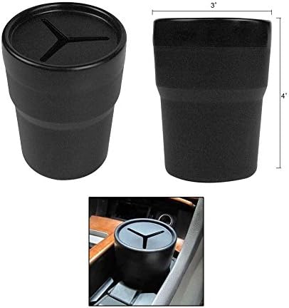 JAVOedge 2 Pack Black Small Car Storage Holder for Pens, Coins, Cash, Fits in Cup Holder