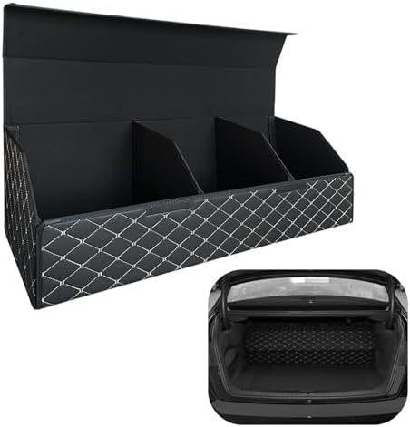 Car Trunk Organizer for Honda Accord Hybrid -Custom Fit,Leather Large Capacity Outdoor Trunk Organizer,4-Layer Cover,Diamond Quilted Pattern All-Season Use for Honda Accord Hybrid 2018-2022