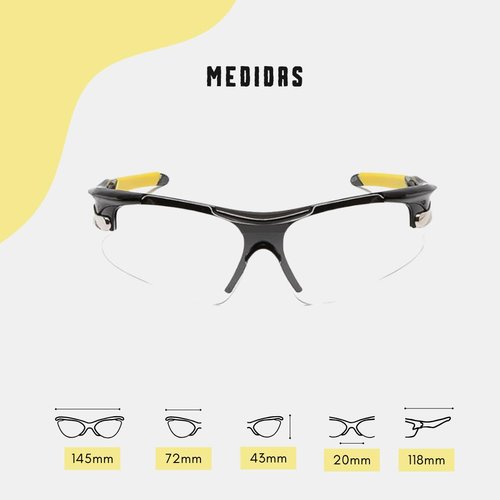 JJ LMS Pickleball Protective Eyewear – Clear Lens Sports Goggles with Adjustable Strap | Anti-Fog Safety Glasses for Indoor & Outdoor Play