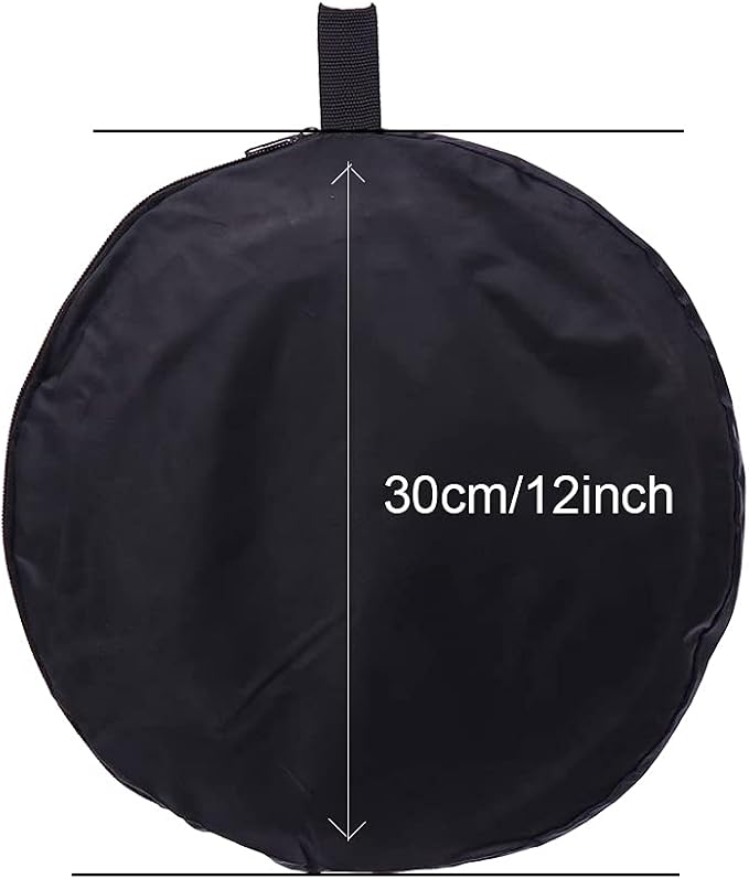 Portable Photography Silver and White Reflector Collapsible 2-in-1 Oval