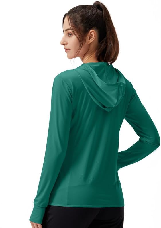 Soothfeel Women's Lightweight UPF 50+ Sun Protection Hoodie Jacket | Long Sleeve with Pocket for Outdoor Hiking