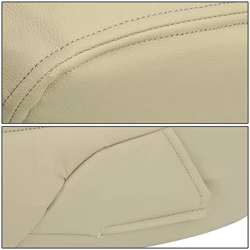 DNA MOTORING Center Console Armrest Cover Compatible with 07-14 Silverado Sierra 1500 2500HD 3500HD / Suburban/Tahoe/Yukon, Beige Leather Armrest Lid Covering, ZTL-Y-0067