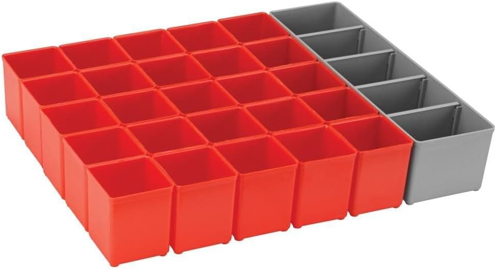 Bosch Bosch ORG72-RED Organizer Set for i-BOXX72, Part of Click and Go Mobile Transport System, 30-Piece, Blue/Red