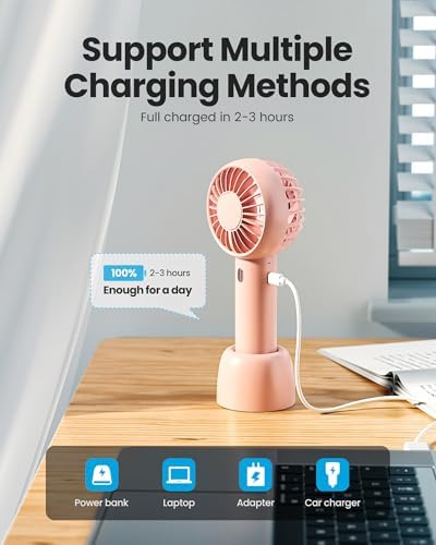 Gaiatop Mini Portable Fan, Small Personal Handheld Fan,Rechargeable