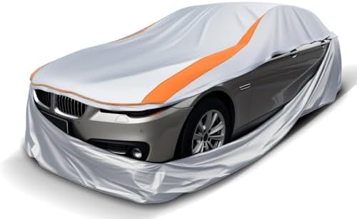 Full Enclosed Sliver Car Cover Universal Fit for CRV,RAV4,Rogue,CX5/CX30,Forester/Crosstrek,Lexus NX/UX,Tiguan,Escape,Tucson,X1/X2,GLA/GLB, XT4/GT4,Audi Q3,Vibe/Aztek,Prius/Civic Hatchback