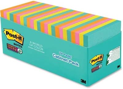 Post-it Super Sticky Notes - 24 Pads, 3x3 In. | Supernova Neons Collection with 2X Sticking Power