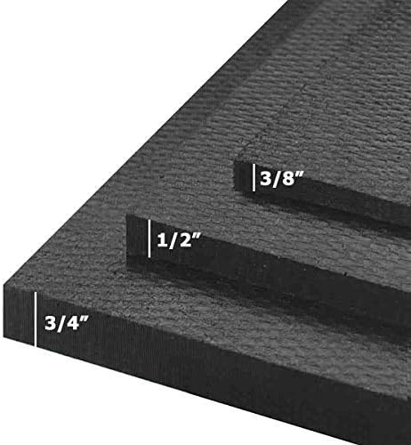 American Floor Mats - Heavy Duty Stall Tiles - Stable/Horse Tiles - Thick, Durable Rubber Flooring Solid Black 8' x 16' Set 3/8" Thick (32 Tiles Total)