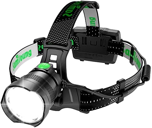 Samyoung High Lumens LED Headlamp Rechargeable, Up to 50H Runtime