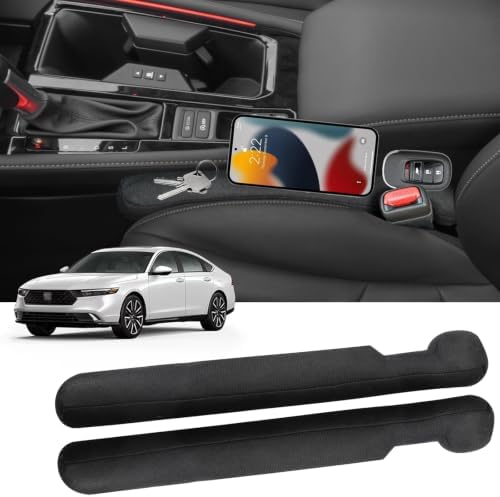 Car Seat Gap Filler Compatible with Honda Accord Civic Accessories Seat Gap Blocker Fit Organizer Fill The Gap Between Seat and Console Stop Things from Dropping Pack of 2 Black