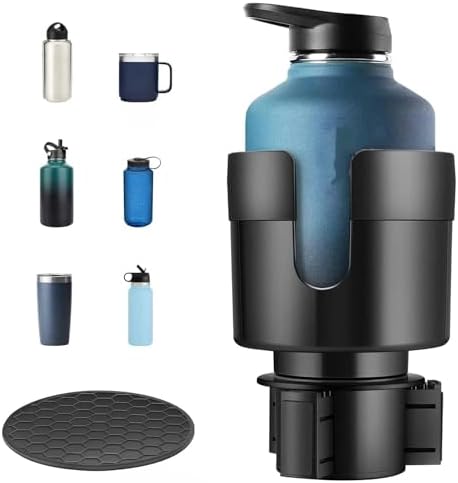 Car Cup Holder for Mercedes Benz GLS 450 2020-2025, Sturdy Waterproof Expander with Adjustable Base, Universal Large Bottle Adapter