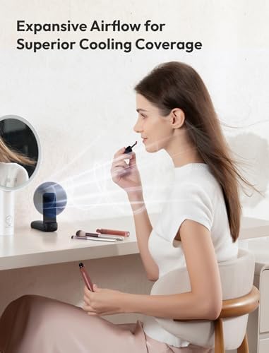 Aecooly Slim Portable Fan 2 Pack, Thin Handheld Fan, USB Rechargeable