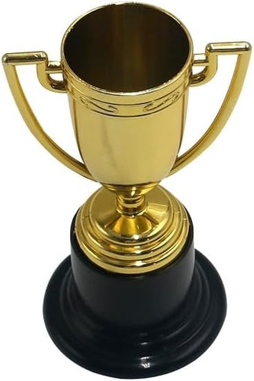 Mini Gold Trophy Cups by [Brand Name] - 4 PCS 3.74 Inch Awards for Graduation, Sports & Parties