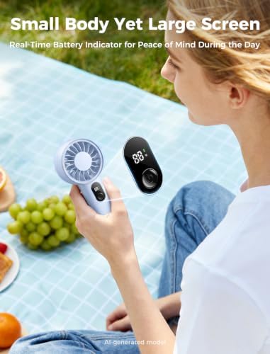 Aecooly Mighty Portable Fan, Powerful Handheld Fan, USB Rechargeable