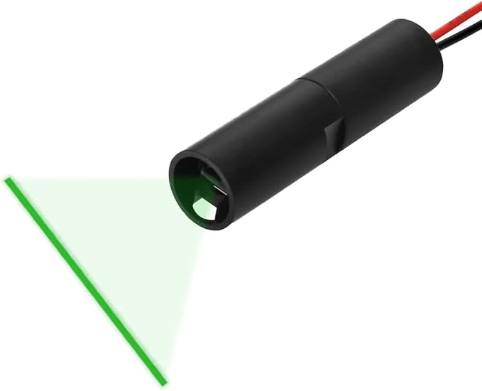 Green Line Laser Module 520nm Class I, >90° Fan Angle, 1~20 meters working