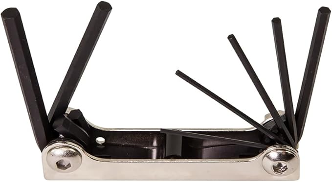 Klein Tools 70582 Folding Hex Key Set, 7-Key, Metric Sizes
