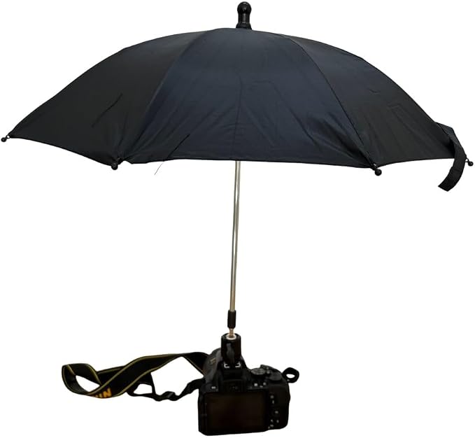 360 Swivel Umbrella with Hot Shoe Camera Rain Cover, Sunshade Protector