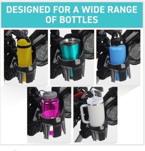 Clicgear Golf Push Cart Cup Holder - Large Size Accessory for Clicgear, Sun Mountain & Bagboy