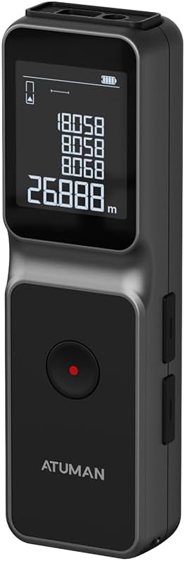 ATuMan LSA Laser Distance Measure, 164Ft/50M Range, ±2mm Precision, Data Storage