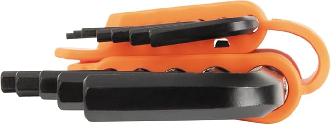 Klein Tools LS12 12-Piece Long-Arm Hex Key Set, SAE, Heat-Treated, L-Style Keys Sizes 1/16-Inch to 3/8-Inch, Twist-to-Lock Case