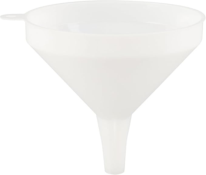 Restaurantware-Met Lux 16-ounce Plastic Funnel, 1 Plastic Funnel - Precise Spout, White Pouring Tool, Wide Spout, For Transferring Ingredients