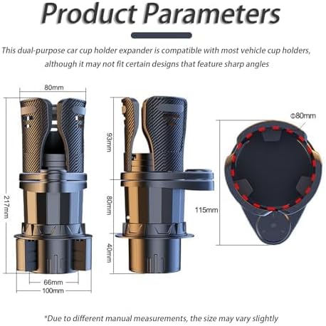 2 in 1 Car Cup Holder Expander for Tesla Model Y/X