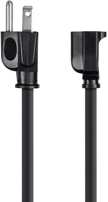 Monoprice 3-Prong Extension Cord - 3 Feet - Black (10 Pack) NEMA 5-15P to NEMA 5-15R, 16AWG, 13A