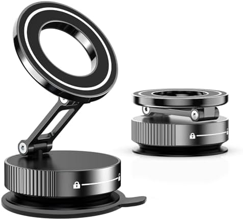 YAOKEEP Magnetic Car Phone Holder, Vacuum Magnetic Phone Mount