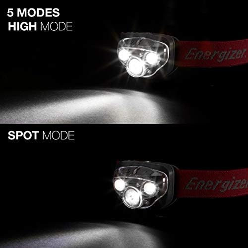 Energizer PRO-315 LED Headlamp, IPX4 Water Resistant Headlamps, High-Performance Head Light for Outdoors, Camping, Running, Storm, Survival LED Light for Emergencies (Batteries Included)