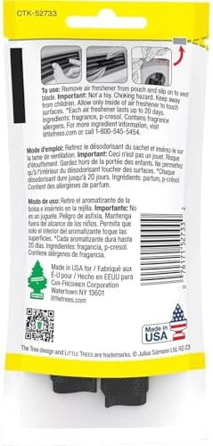 Little Trees Car Air Freshener | Vent Wrap Provides Long-Lasting Scent, Invisibly Fresh! | New Car Scent, 16 count, (4) 4-Packs