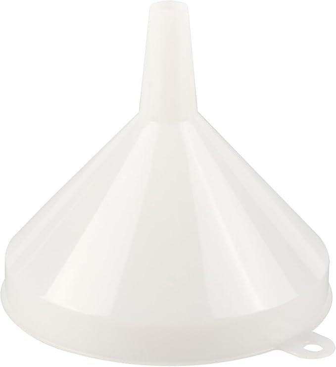 Restaurantware-Met Lux 16-ounce Plastic Funnel, 1 Plastic Funnel - Precise Spout, White Pouring Tool, Wide Spout, For Transferring Ingredients