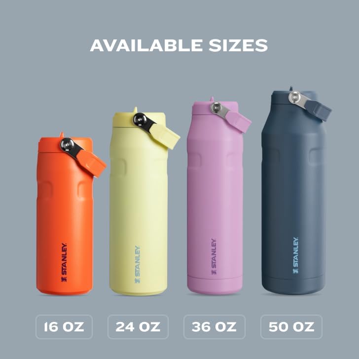 Stanley IceFlow 2.0 Water Bottle - 50 OZ Insulated Stainless Steel | Lightweight, Leak-Resistant, BPA-Free | Tigerlily Plum