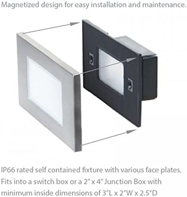WAC Landscape Lighting, LEDme 120V LED Horizontal Ledge Indoor and Outdoor Step and Wall Light 3000K Built-in LED in Bronze