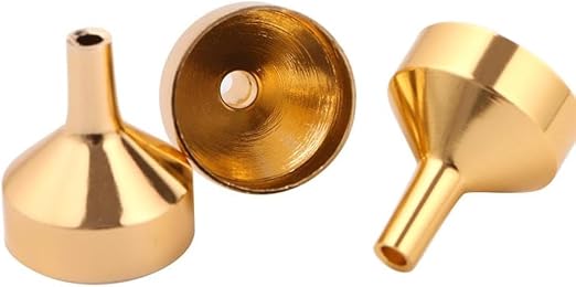 10Pcs Mini Metal Funnels Set, Mini Filling Funnel Liquid Refill Funnel for Transferring Essential Oils, Liquid, Perfume, Small Mini Funnels