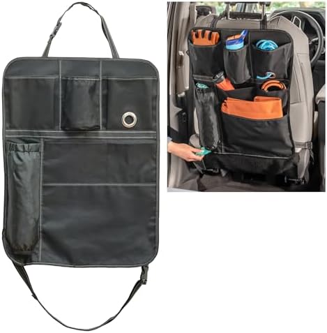 High Road Seatback Car Storage Organizer and Seat Protector with 7 Pockets