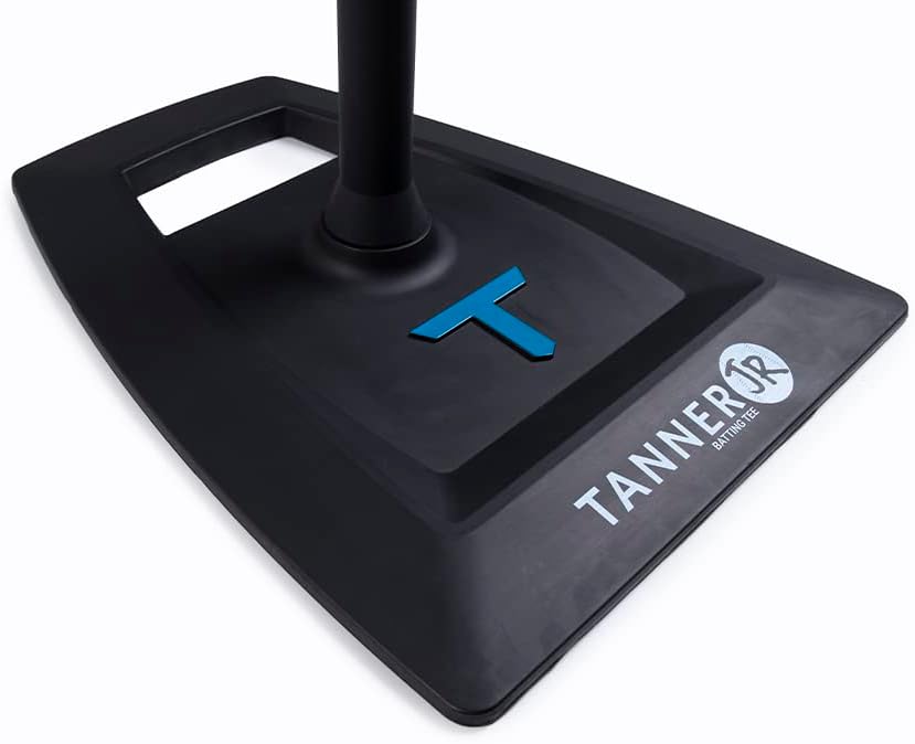 Tanner Jr. Batting Tee - Durable Youth T-Ball Stand with Adjustable Height & Flexible Rubber Cone