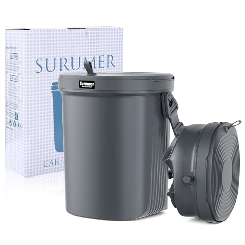 2 Gallon Silicon Car Trash Can with Lid - 100% Leak-Proof Trash Bin, Waterproof Garbage Can, Gifts for Men and Women