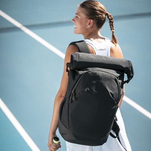HEAD Pro X Racqpack Tennis Backpack - Holds 3 Racquets, CCT+ Climate Control Compartment, Laptop Sleeve, Rolltop Design, Recycled PET Sustainable Sports & Travel Bag