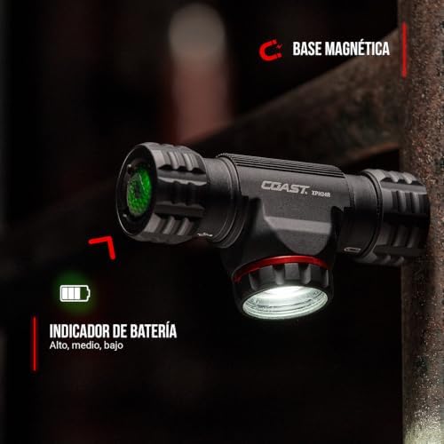 Coast XPH34R 2700 Lumen USB-C Rechargeable-Dual Power LED Headlamp with Pure Beam Twist Focus and Magnetic Base