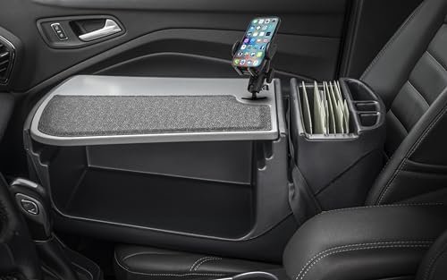 AutoExec AE-GMEF-PM-GT Efficiency GripMaster Car Desk for Your Vehicle Workstation and Mobile Office, Grey with Phone Mount