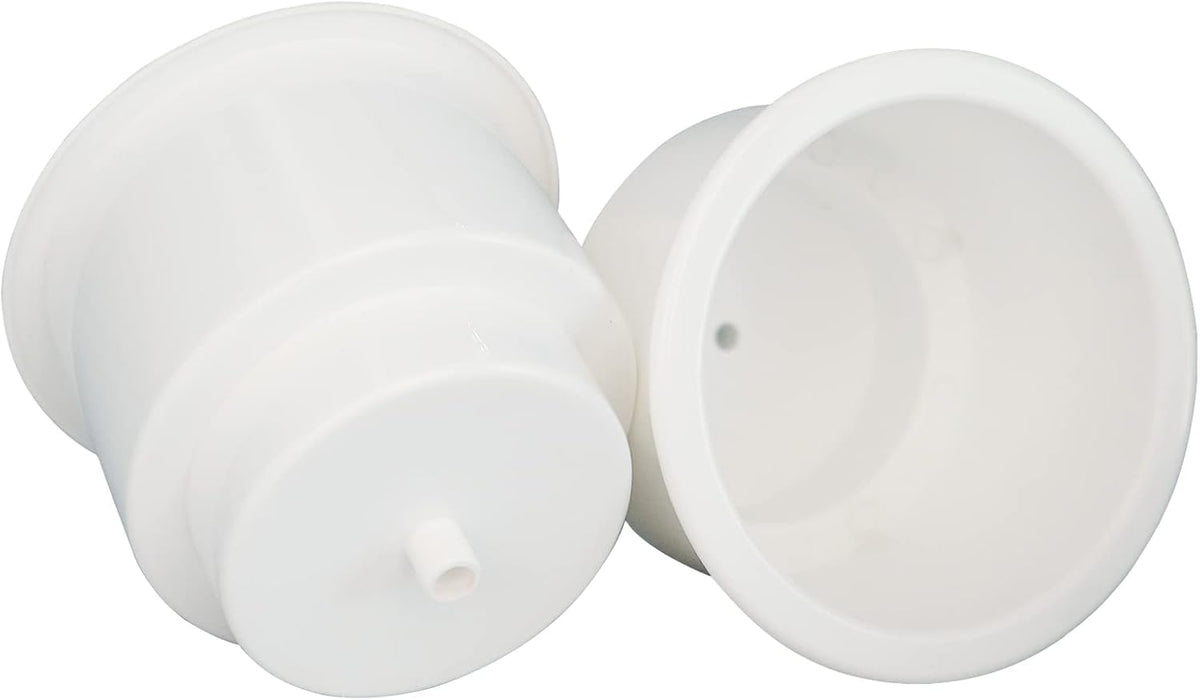 Yuanhe White Plastic Cup Drink Holder Insert with Drain for Boat Car Marine Rv, 8PCS