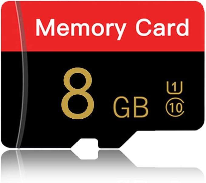 Micro Memory Card 8 GB with Adapter, C10/U1/UHS-I/A1 TransFlash Card, TF Card