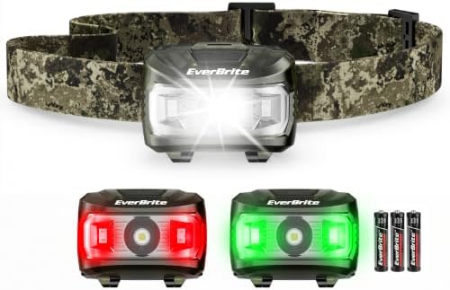 EverBrite Headlamp, 300 Lumens LED Head Lamp for Kids & Adults, Red Light