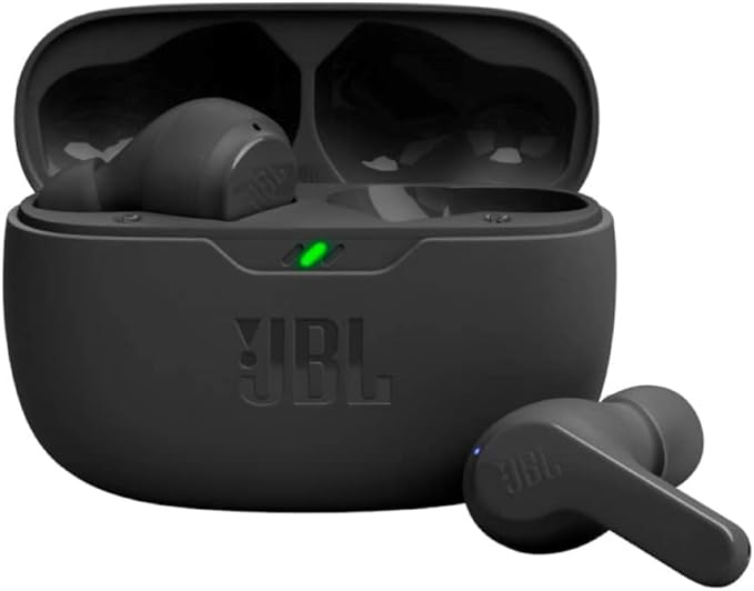 JBL Vibe Beam - True Wireless Earbuds - Black | JBL Deep Bass Sound, Comfortable fit, Up to 32 8h 24h total hours of battery life with speed charging