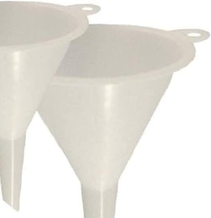 Chef Craft Set of 4 General Purpose Plastic Assorted Sizes Nested Funnel Set, White
